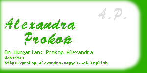 alexandra prokop business card